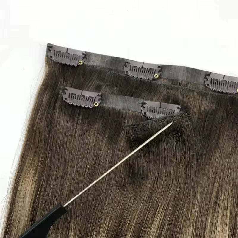 Invisible Clip-In Russian Double Draw
