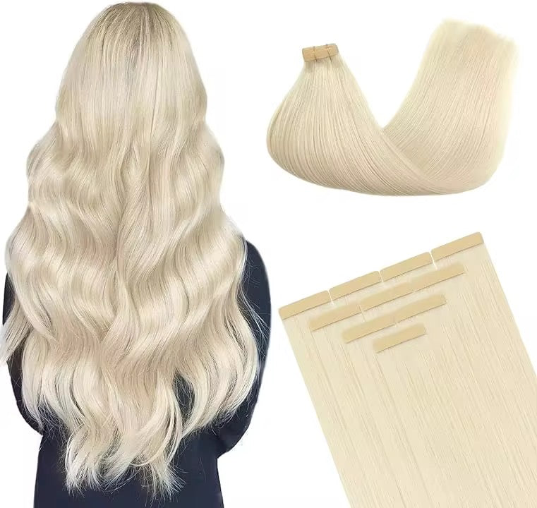 Tape-In Hair Extensions Russian Virgin Remy human hair