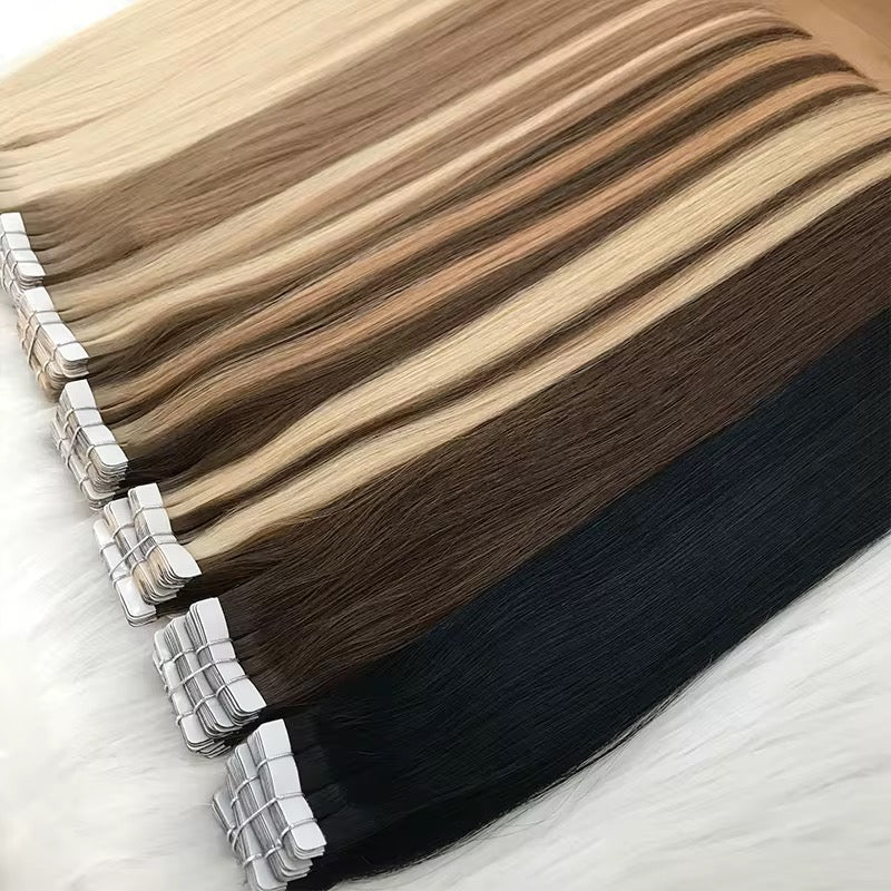 Tape-In Hair Extensions Russian Virgin Remy human hair