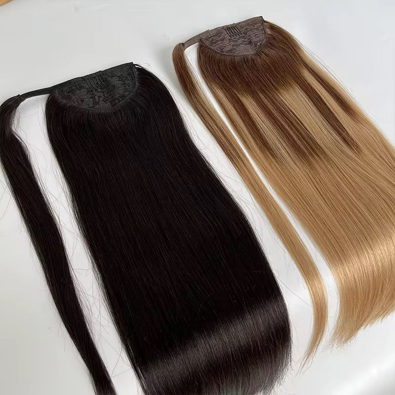 Pony Tails Hair Extensions Double Drawn Drawstring