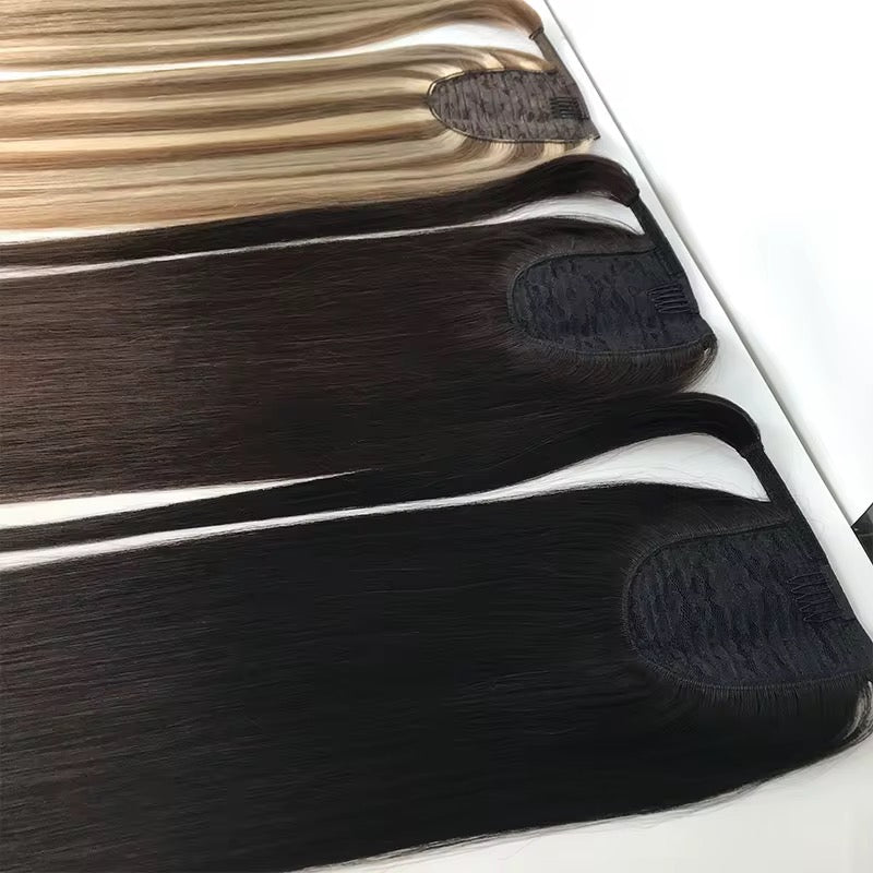 Pony Tails Hair Extensions Double Drawn Drawstring