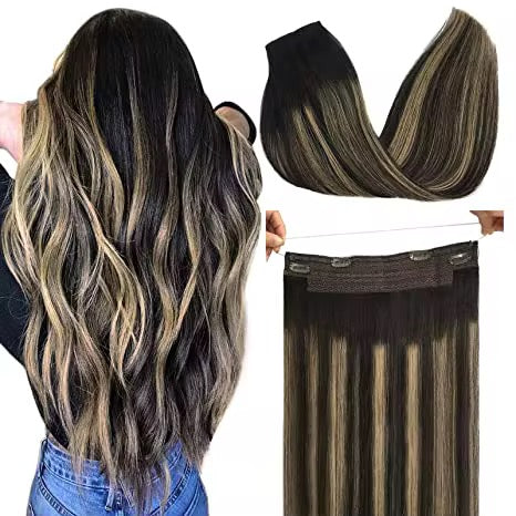 Halo Hair Extensions – 100% Human Hair