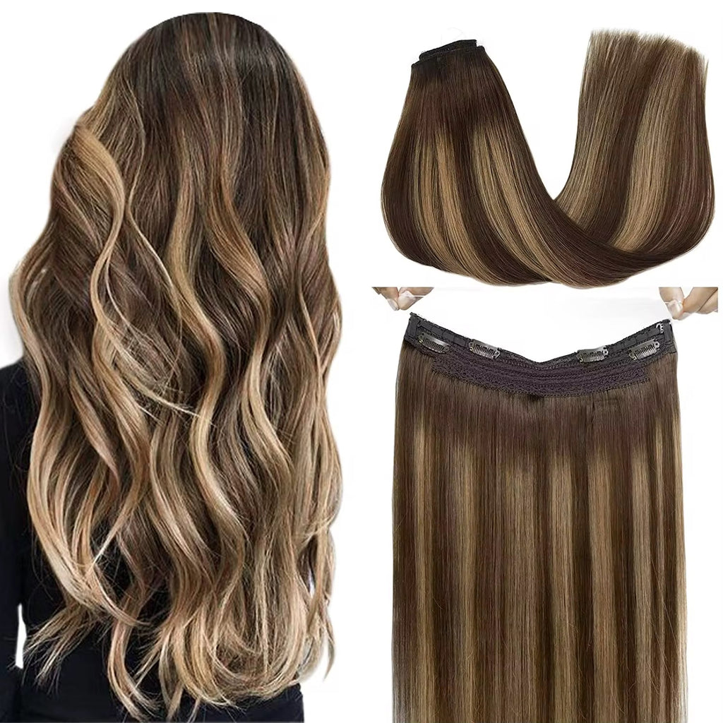 Halo Hair Extensions – 100% Human Hair